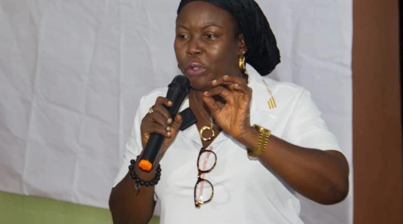 Mayor of Idemili South Local Government Area, Amaka Obi speaking at the training programme at Ojoto, the council headquarters.